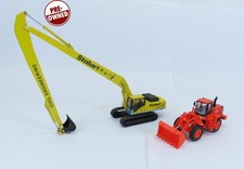 2x Vehicles Stobart Rail Long Excavator & Loader Shovel UNBOXED OO Gauge (Mar93)