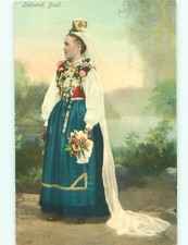 foreign c1910 Fashion EUROPEAN WOMAN IN TRADITIONAL DRESS : clearance AB7771