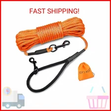Joytale Long Dog Training Leash, 50FT Tie Out Rope Check Cord with Padded Handle