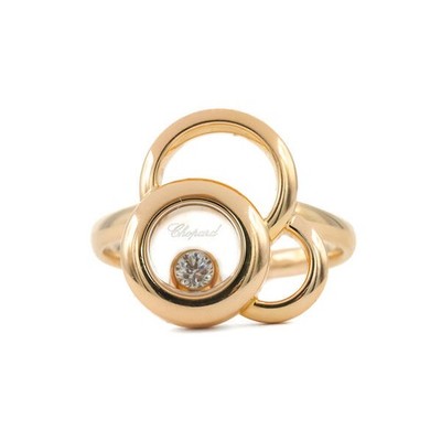Ring CHOPARD Happy Diamonds mit Brillant 0,09 ct. 750 Rosegold Box & Zertifikat