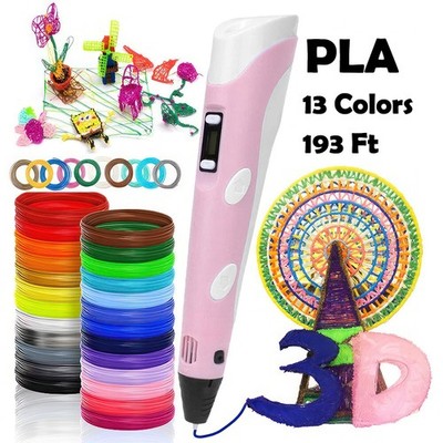 3D-Drucker-Stift,10 Farben (50 m) PLA-Filament + 3 Farben (9 m) PCL-Filament