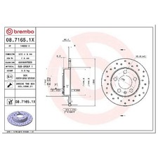 2x Brembo Scheibenbremse hinten 26126264 für Skoda VW