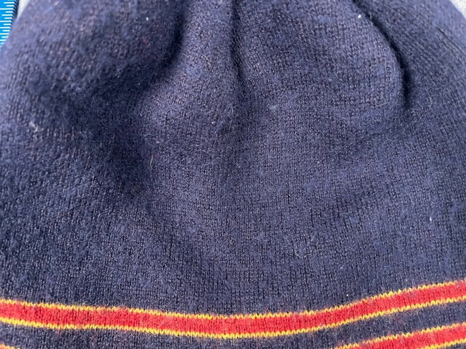 American Eagle 1977 Gorro Toque Adulto Talla Única Azul Tejido Mezcla Lana Patín Esquí Foto 3 de 4