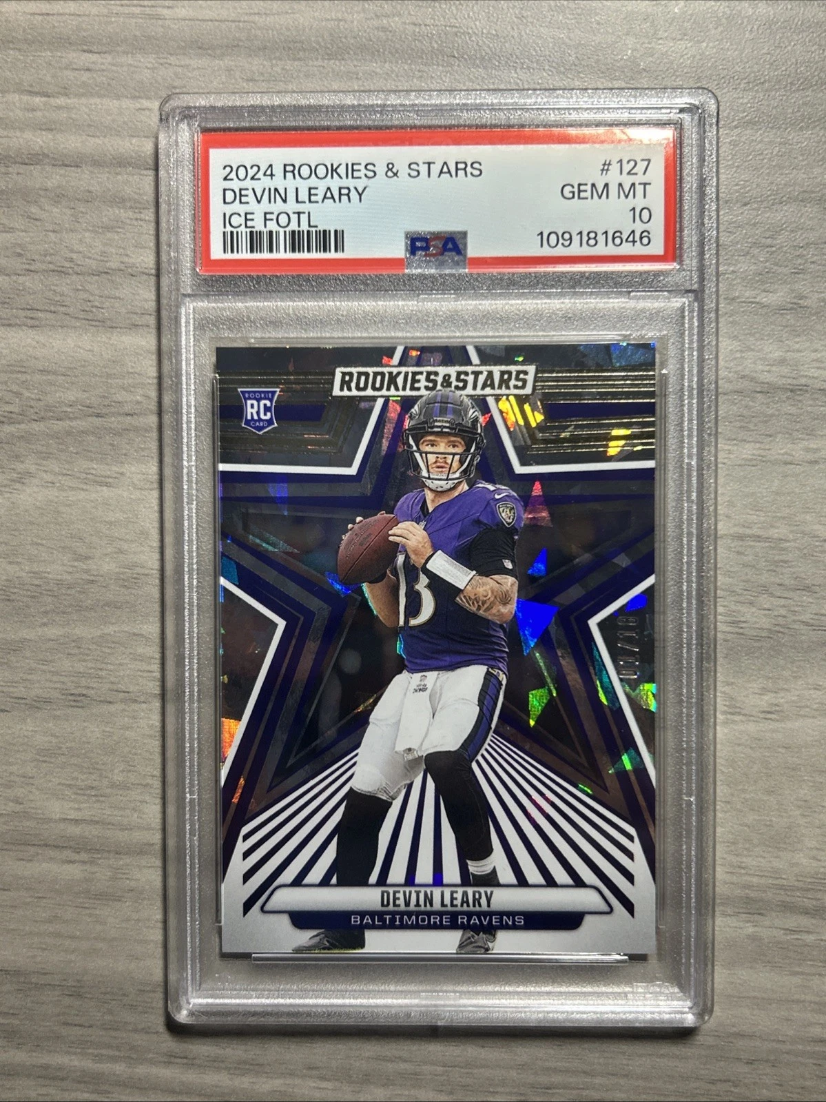 Devin Leary Panini Rookies & Stars #127 Ice Fotl