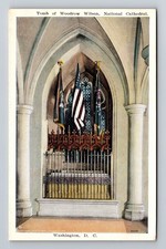 Washington DC-Tomb Of Woodrow Wilson National Cathedral Vintage Postcard Postal