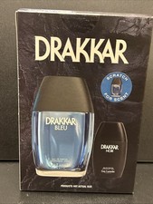 Drakkar Bleu Eau De Parfum 3.4 oz Noir Eau De Toilette 0.5 oz Mens Set New