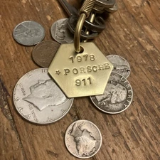 1978 PORSCHE 911 Brass Key Fob ‘78