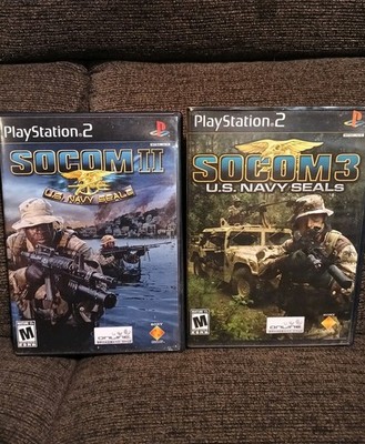 SOCOM: U.S. NAVY SEALS GAMES ~ SOCOM 2 & 3 TESTED PS2 Lot