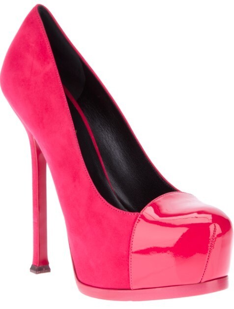 SAINT LAURENT YSL pompa punta chiusa in pelle scamosciata patinata rosa taglia 38 5