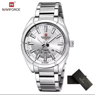Wristwatch NAVIFORCE Men's quartz, business waterproof 30 m, with date,Top Brand