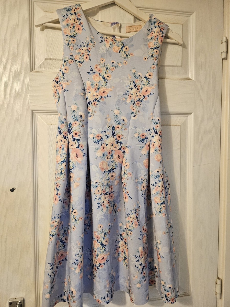 Lipsy Girls Blue Floral Dress 11-12years UK