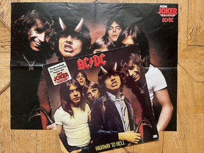 AC/DC  Highway to hell LP German pr. 1979 TOUR EDITION JOKER POSTER Judas Priest