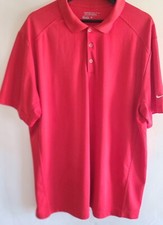 Nike Golf Tour Performance Dri Fit Mens Size XL Short Sleeve Polo Red