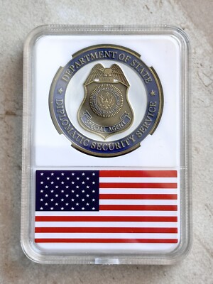 DEPARTMENT OF STATE-US Diplomatic Security Service Bronze Plated-Challenge Coin