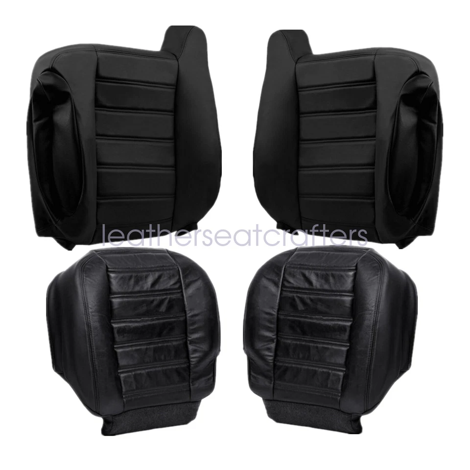 Fits 2003-2006 Hummer H2 Driver & Passenger Bottom-Top Seat Cover Black - Изображение 2 из 4