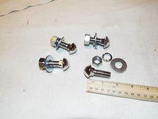 54-55-56-57-58-59-60-61-62-63 Chevy Truck Chrome Bumper Bolts High Dome 4 Pc