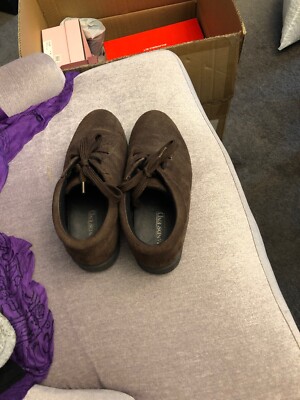 Chaussures Femme Lands' End Daim Marron Taille US 8.5 - Occasion, Confort Randonnée
