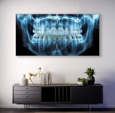 X-Ray Jaw Wall Canvas Art Print Wall Art Pop Art Teeth Anatomy print Home Decor