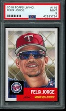 2018 Topps Living Set #116 Felix Jorge RC Rookie PSA 9 Mint SP Card