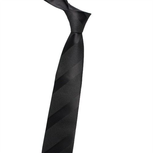 Men Solid Black 8CM Wide Stripe Necktie Wedding Party Formal Business Neck Tie - Photo 2/13