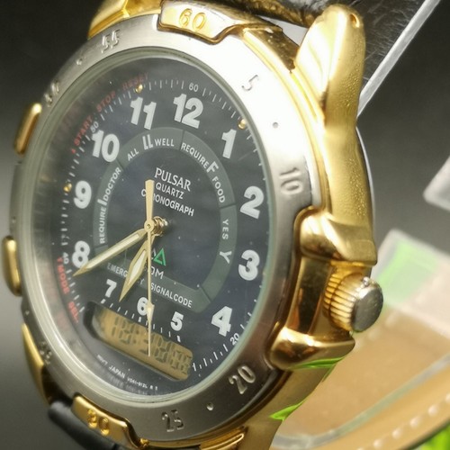 Vintage and Rare Pulsar Chronograph Two systems Analog/Digital Watch. V041-9120 - Picture 16 of 24