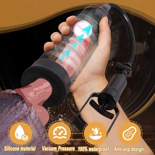 Penis Enlarger Extender Pump 7.5 INCH Penis Pump Clear Male Vacuum Draw Handle - Picture 11 of 24