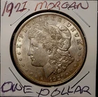 1921D MORGAN DOLLAR, NICE CART-WHEEL WITH GREAT LUSTER. SOLD BY MUSTGO-SHOPPIN