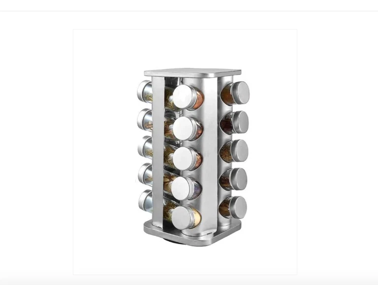 Brand New Stainless Steel Rotating Spice Jar Rack Kitchen 20 Jars 34 x 19 cm
Opens in a new window o