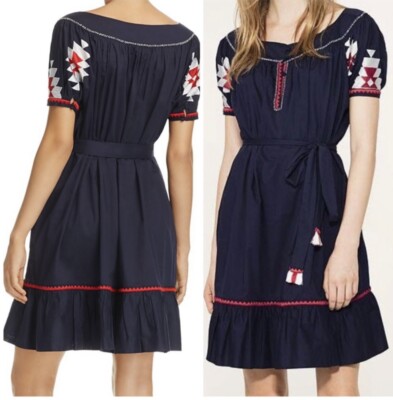Tory Burch Alicia Embroidered Cotton Voile Boho embroidered Dress, size 10 | eBay Tory Burch Alicia Embroidered Cotton Voile Boho embroidered Dress, size 10 | eBay