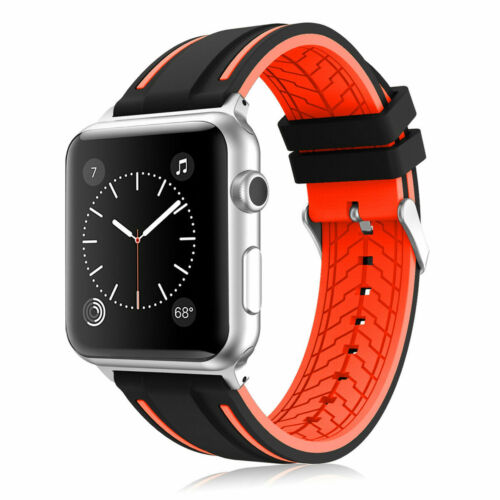 Silicone Sport Watch Band Strap for Apple Watch Series 9 8 7 6 5 4 3 2 1 Ultra 2 - Picture 12 of 46
