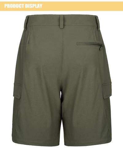 Women's Cargo Shorts Hiking Work Quick Dry Pants Water-Resistant 5 Pocket Shorts - Picture 38 of 74