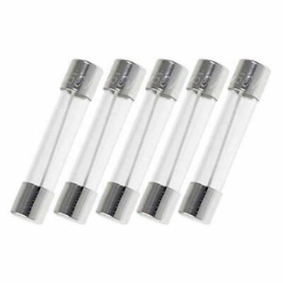 Pack of 5, 6X30mm (1/4 inch x 1-1/4 inch) AGC 15A 250v Glass Fuse Fast Blow (Qu