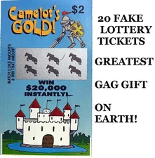 FAKE LOTTERY TICKETS-20 Pack Prank Gag Gift Gag Gift Prank April Fools Day