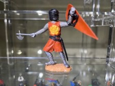 Timpo Toys Brown Knight-Black Belt with Rare Leaning Legs NOT Squatting Legs