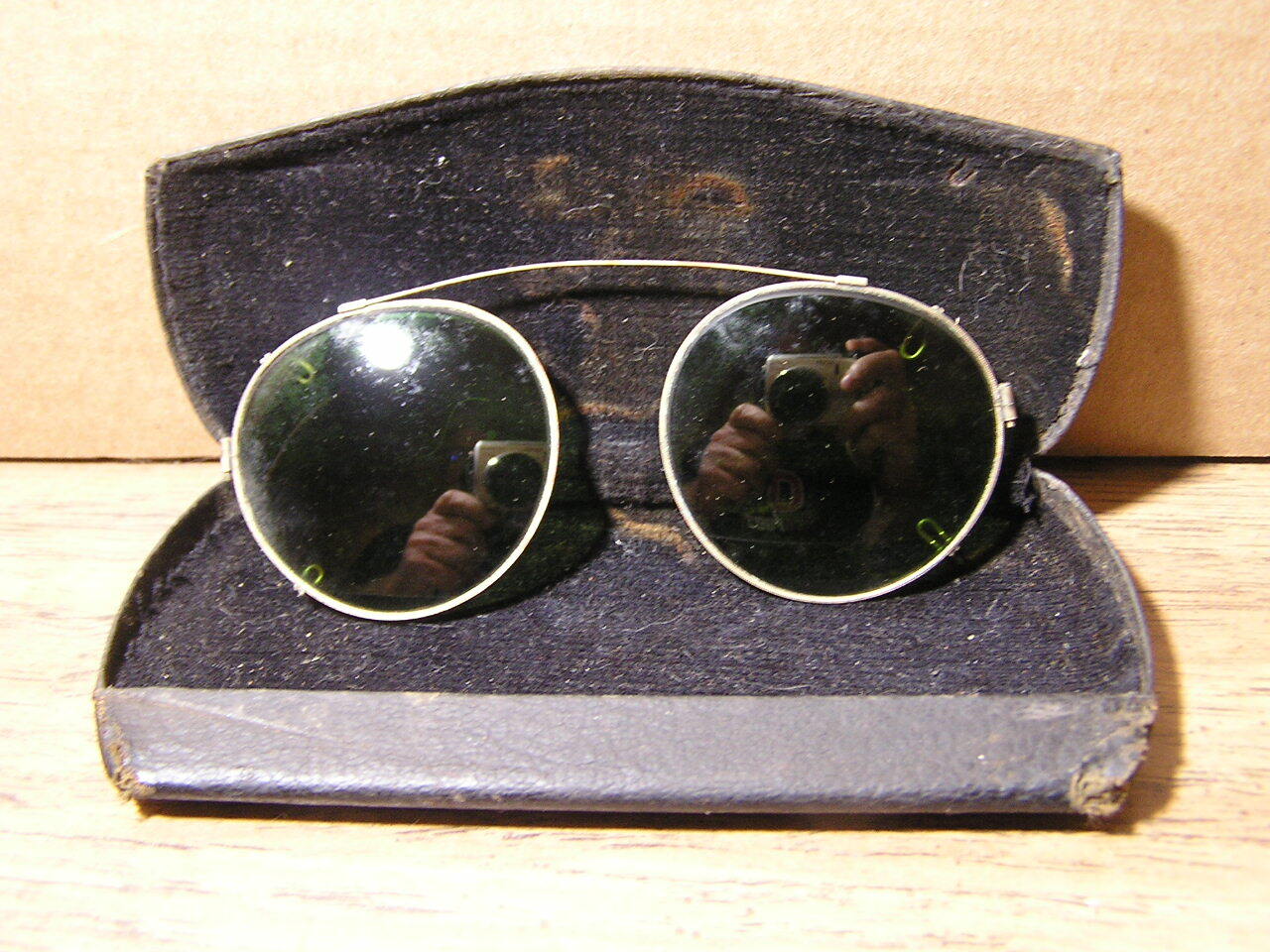 Vintage Clip on Sunglasses with Case Gem
