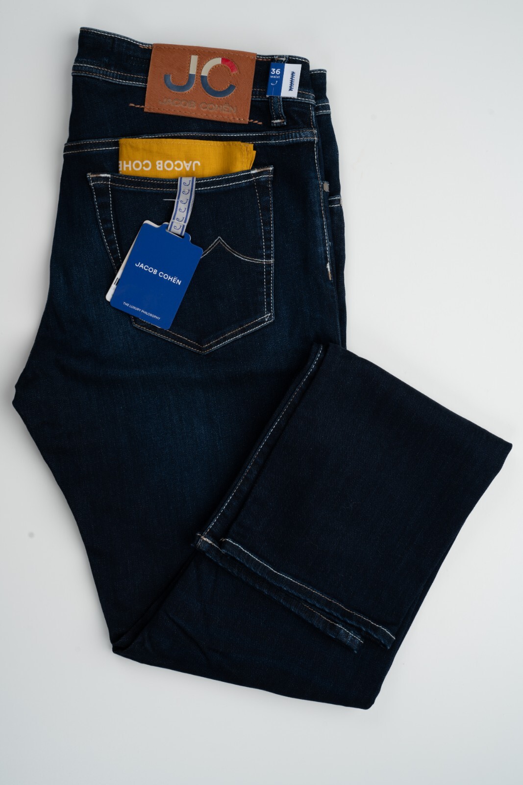 Джинсовые брюки NWT JACOB COHEN Indigo Slim Fit Bard Fast с 5 карманами 40 (EU 56)