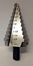 Klein Tools 59009 1/4" to 1-3/8" High-Speed Steel Step Drill Bit USA