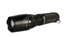 GlowMax 900 Lumen Zoom Flashlight 7 Function Black Aluminum