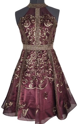 green emerald velvet dress Ellie Wilde 37043 Ruffle Long Formal Floral Sequin Prom Dress main image 1