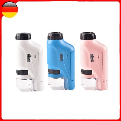 Mini Microscope Kit with LED Light Portable Mini Microscope Outdoor Children Toy