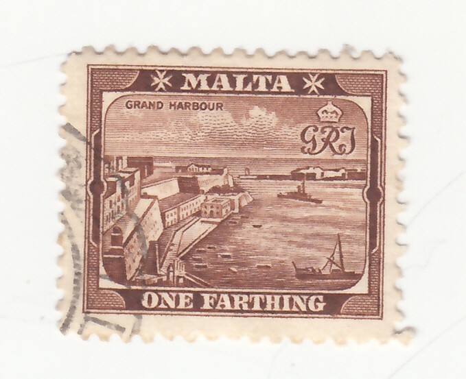 MALTA 1938. 1 farthing. Valetta Harbour. Grand Harbour. SC# 191. Used