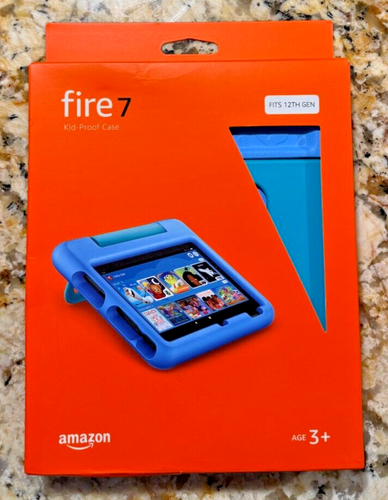 Amazon Kid-Proof Case for Fire 7 12th Gen Blue And Green - 第 1/2 張圖片