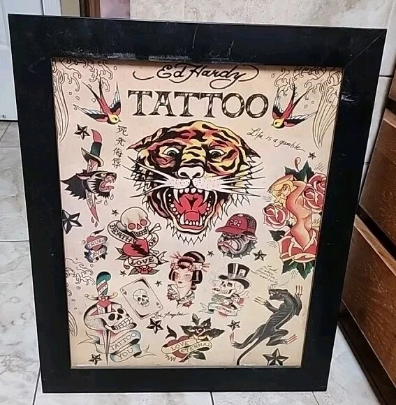 Ed Hardy Death or Glory Skull Pirate Tattoo Art Wall Room Poster - POSTER 20x30