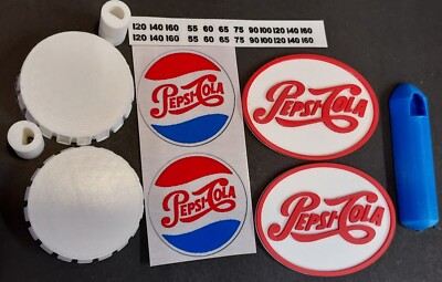 1955 Pespi-Cola Cooler Tube Radio Knobs Logo Bottle Top Collector KIT ARRP019