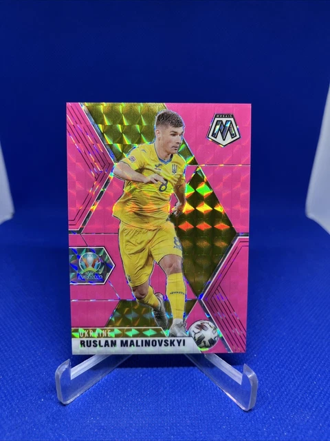 2021 Panini Mosaic UEFA Euro Pink Fluorescent Prizm /10 Ruslan Malinovskyi #191