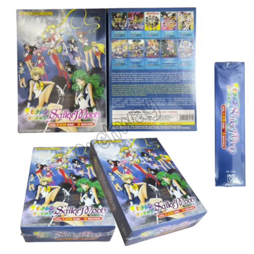 Sailor Moon Complete Seasons + Movies Dvds English Dubbed Anime region all - Afbeelding 1 van 7