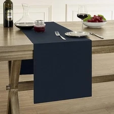  Basic Linen Style Table Runner, 14 x 108 Inch Rustic 14x108 Inch Dark Navy