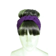 Royal Purple Braided Headband. B Hairband. Cotton Spandex Head Wrap. Hair Wrap.