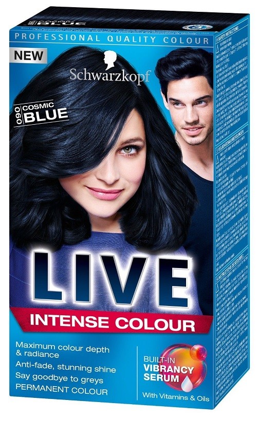 Schwarzkopf LIVE 090 Cosmic Blue – Permanente Haarfarbe, 2er Pack, 143 Ml – Intensives Cosmoblau