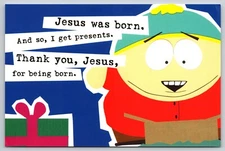 Postcard South Park Season Greetings Christmas Eric Cartman Thank You Jesus